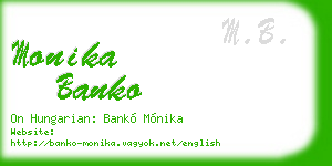 monika banko business card
