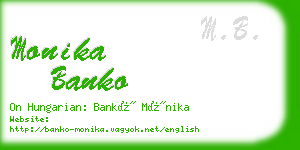 monika banko business card